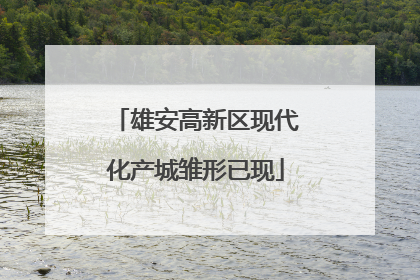 雄安高新区现代化产城雏形已现