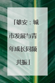 雄安：城市发展与青年成长同频共振