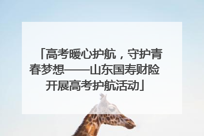 高考暖心护航，守护青春梦想——山东国寿财险开展高考护航活动