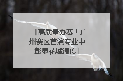 高质量办赛！广州赛区首演专业中彰显花城温度