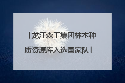 龙江森工集团林木种质资源库入选国家队