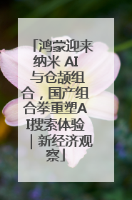 鸿蒙迎来纳米 AI 与仓颉组合，国产组合拳重塑AI搜索体验｜新经济观察