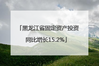 黑龙江省固定资产投资同比增长15.2%