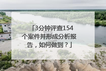 3分钟评查154个案件并形成分析报告，如何做到？