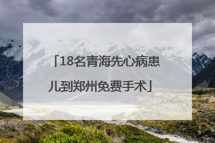 18名青海先心病患儿到郑州免费手术