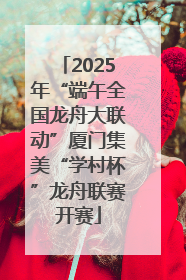 2025年“端午全国龙舟大联动”厦门集美“学村杯”龙舟联赛开赛