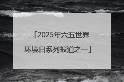 2025年六五世界环境日系列报道之一