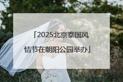 2025北京泰国风情节在朝阳公园举办