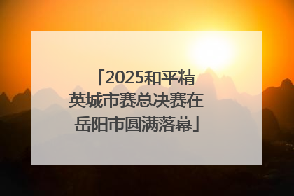 2025和平精英城市赛总决赛在岳阳市圆满落幕