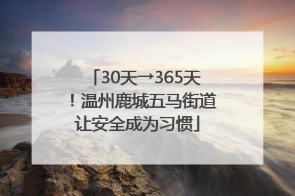 30天→365天！温州鹿城五马街道让安全成为习惯